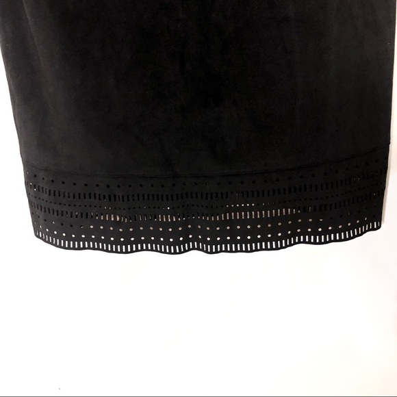 Jessica Simpson Faux Suede Mini Cocktail Dress Sleeveless - Picture 4 of 7